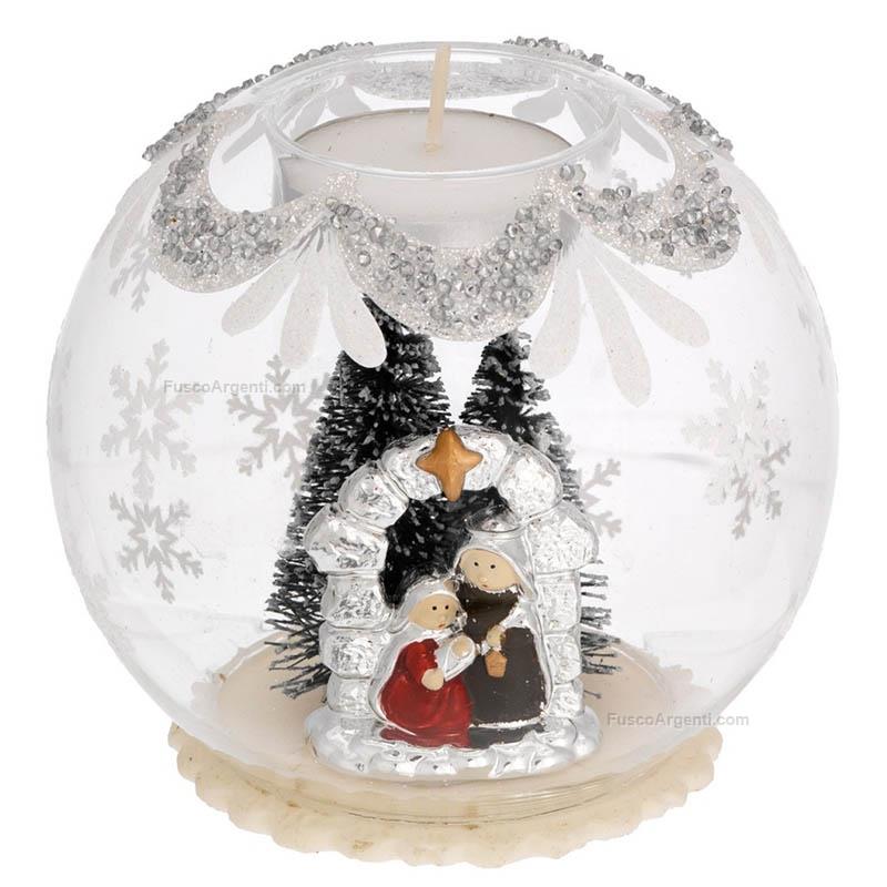 bagutta sfera porta candela con presepe