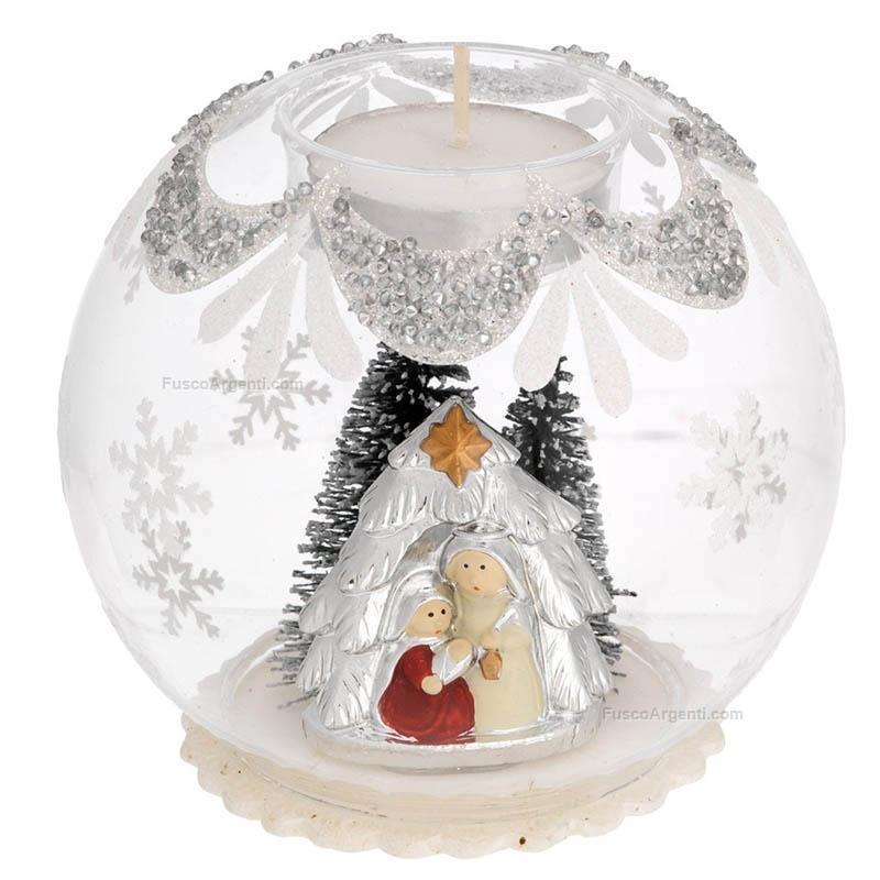 bagutta sfera porta candela con presepe