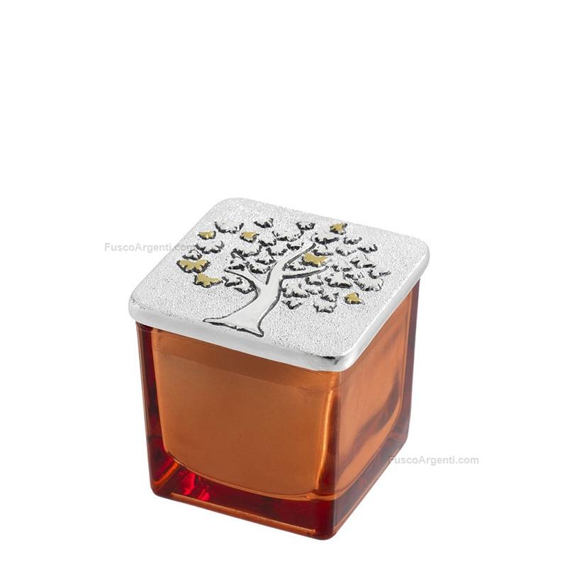 bagutta squared small vase with candle