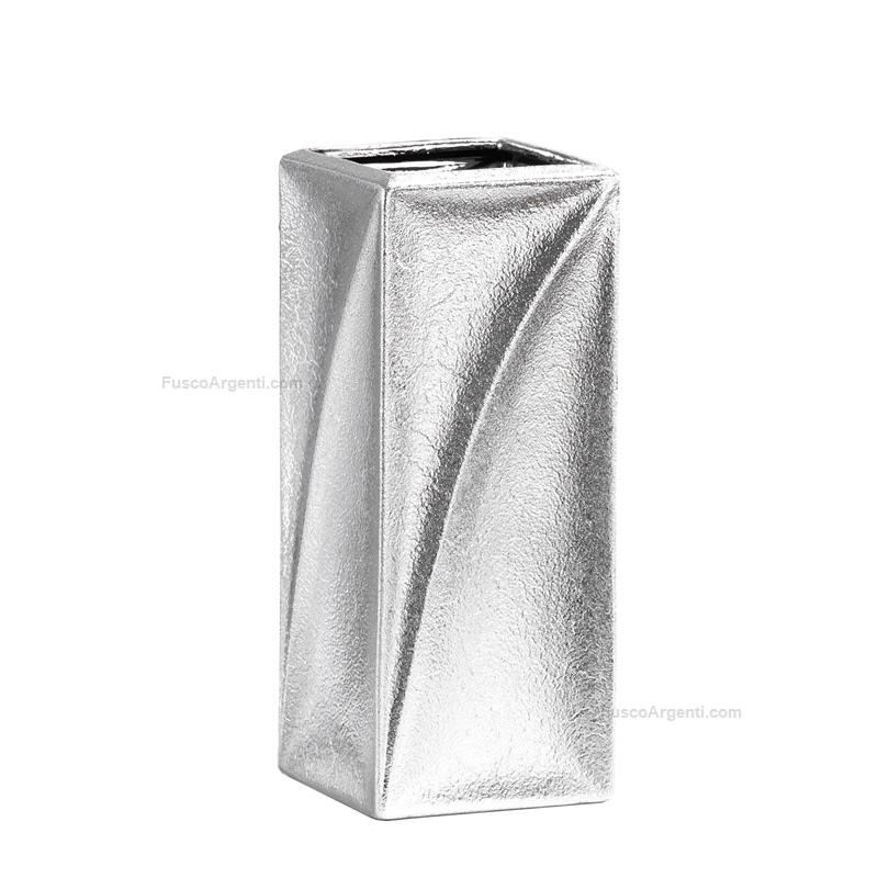 bagutta silver coated vase
