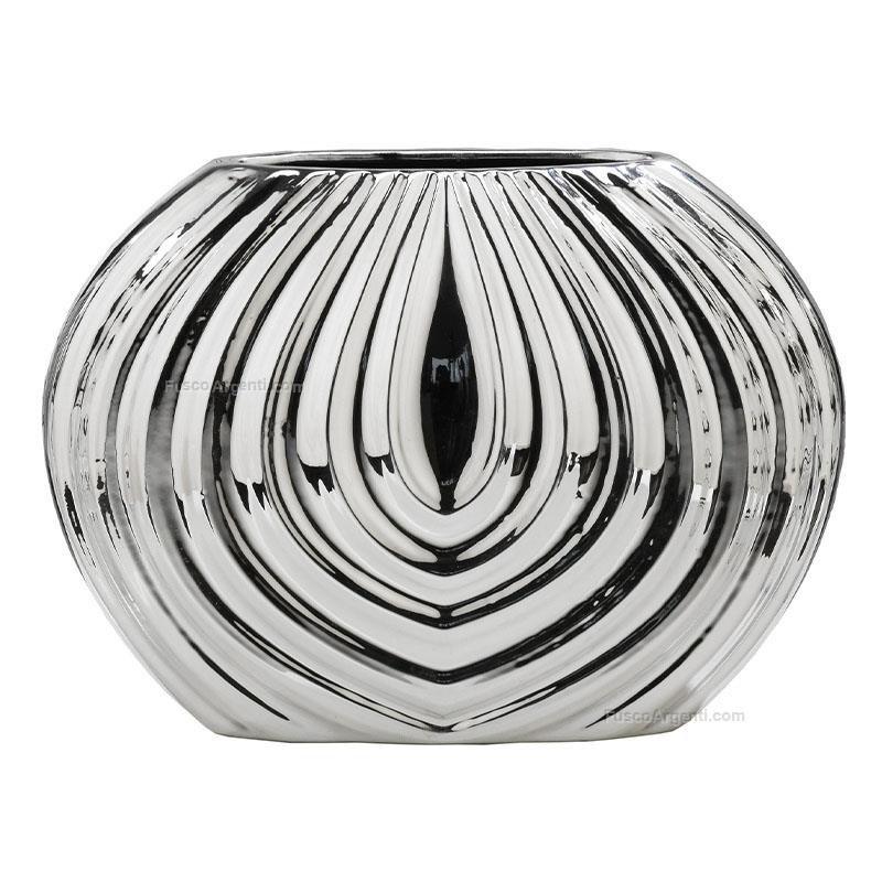 bagutta silver coated vase