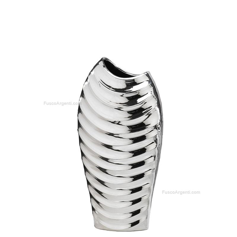 bagutta silver coated vase