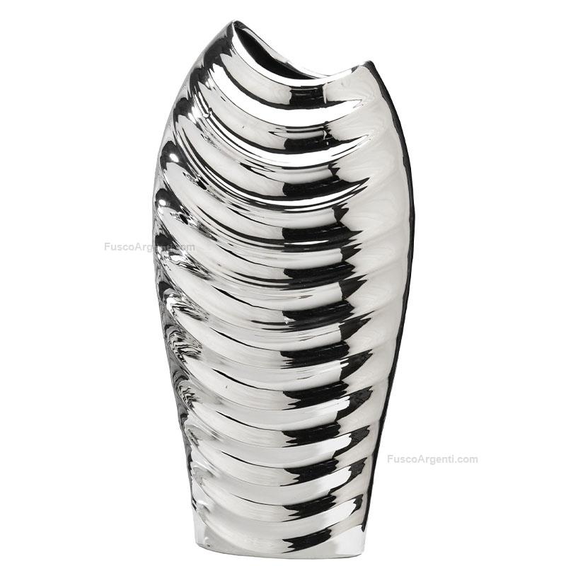 bagutta silver coated vase