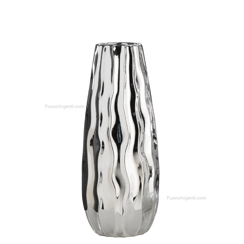 bagutta silver coated vase