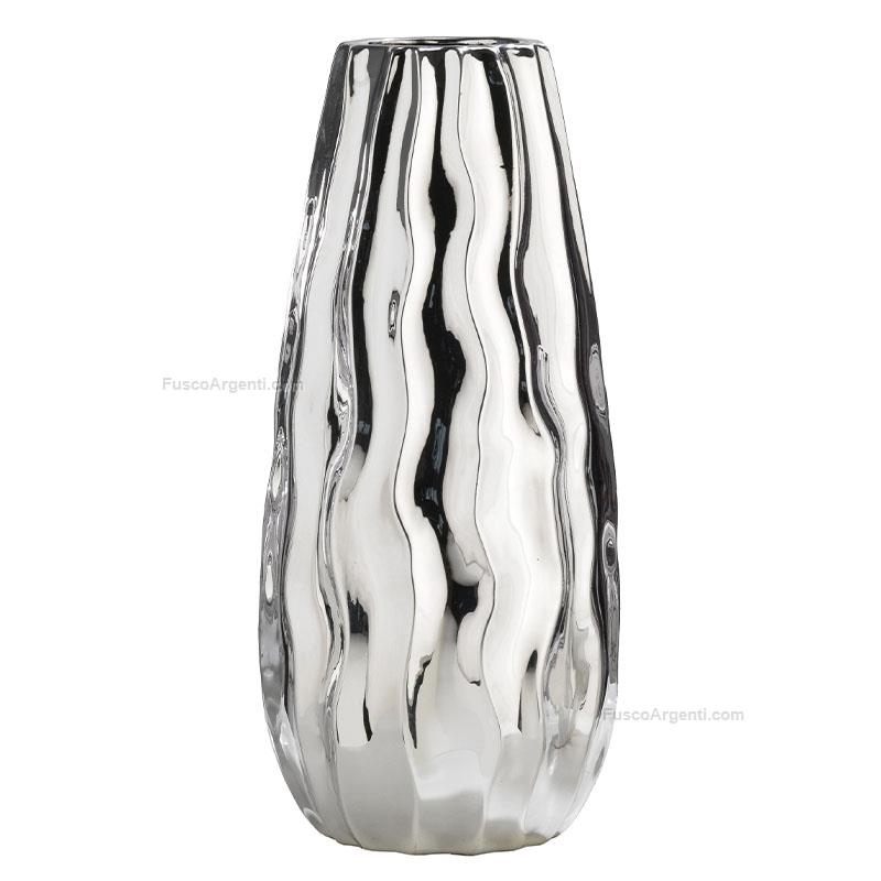 bagutta silver coated vase