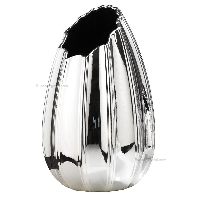 bagutta silver coated vase