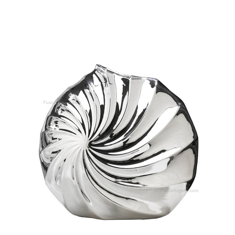 bagutta silver coated vase waves