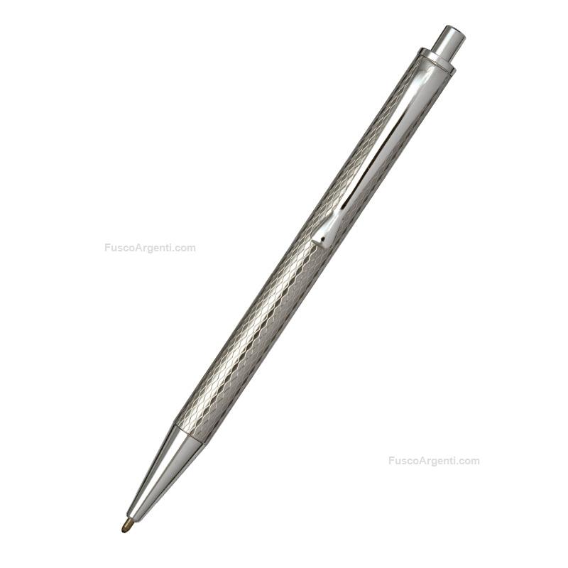 cesare emiliano push-button silver pen