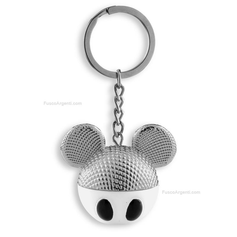 Portachiavi disney disney silver colors cm 5x45 - bianco portachiavi resina  argentata collezione disney cm491018 portachiavi bomboniere offerta Fusco  Argenti Gioielli