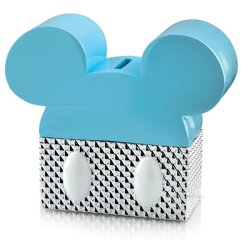 disney silver colors money bank disney light blue