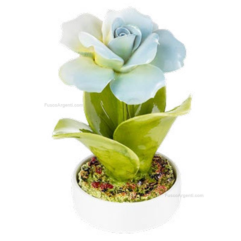 elite ceramic light blue rose