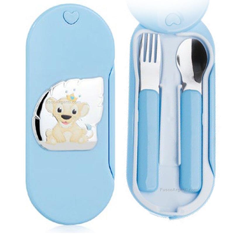 elite baby cutlery set lion cub