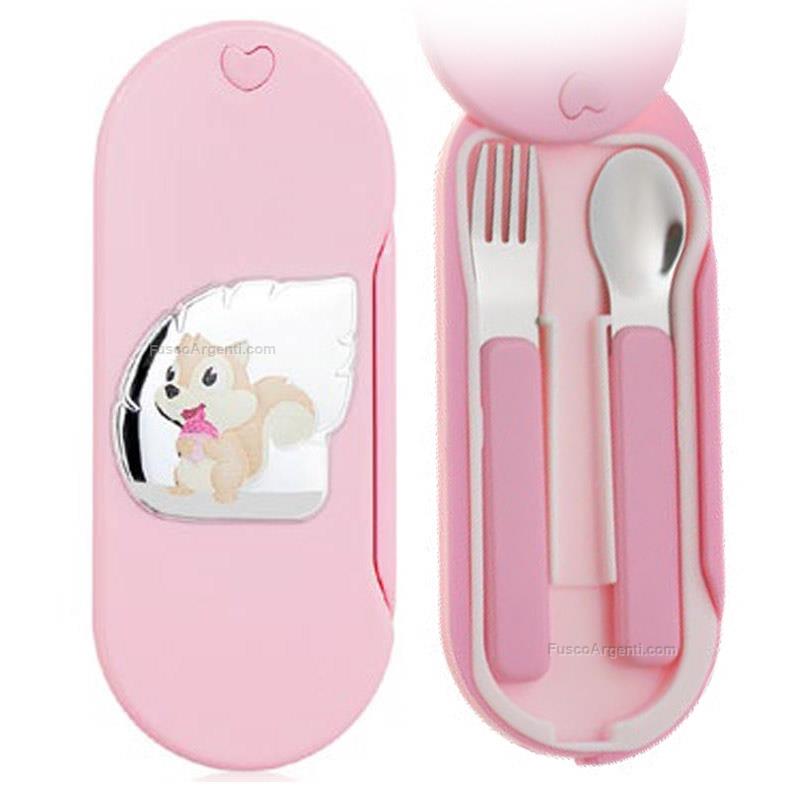 elite baby cutlery set squirrel