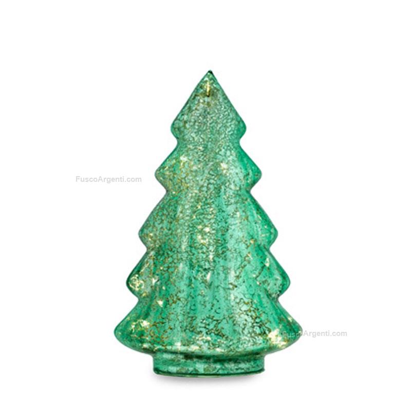 fade christmas tree with lights forest