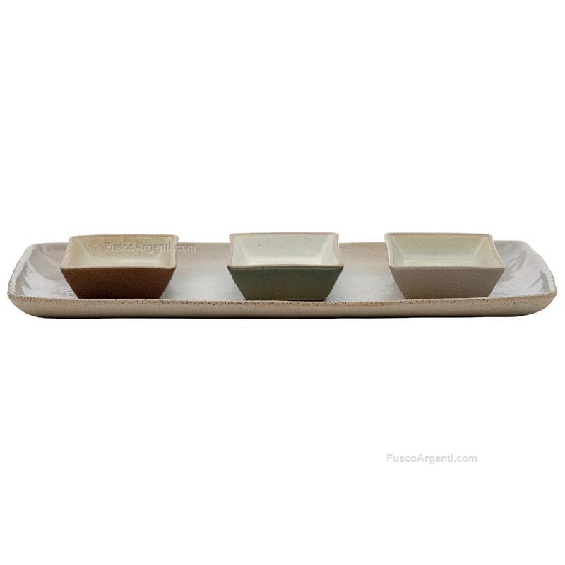 fade hors d'oeuvre tray biscuit green