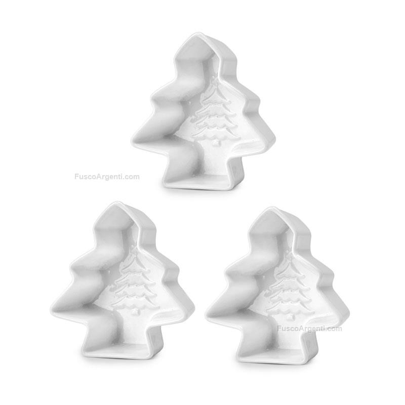 fade christmas tree hors d'oeuvre plate xmas white