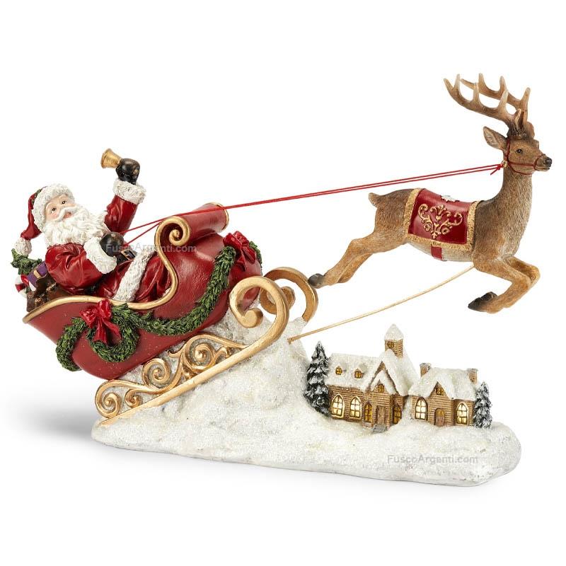fade christmas santa claus with sled