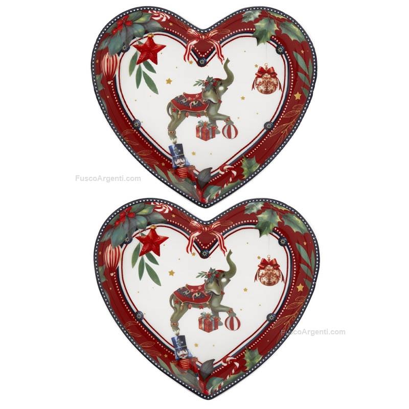 fade christmas heart shape plates danica