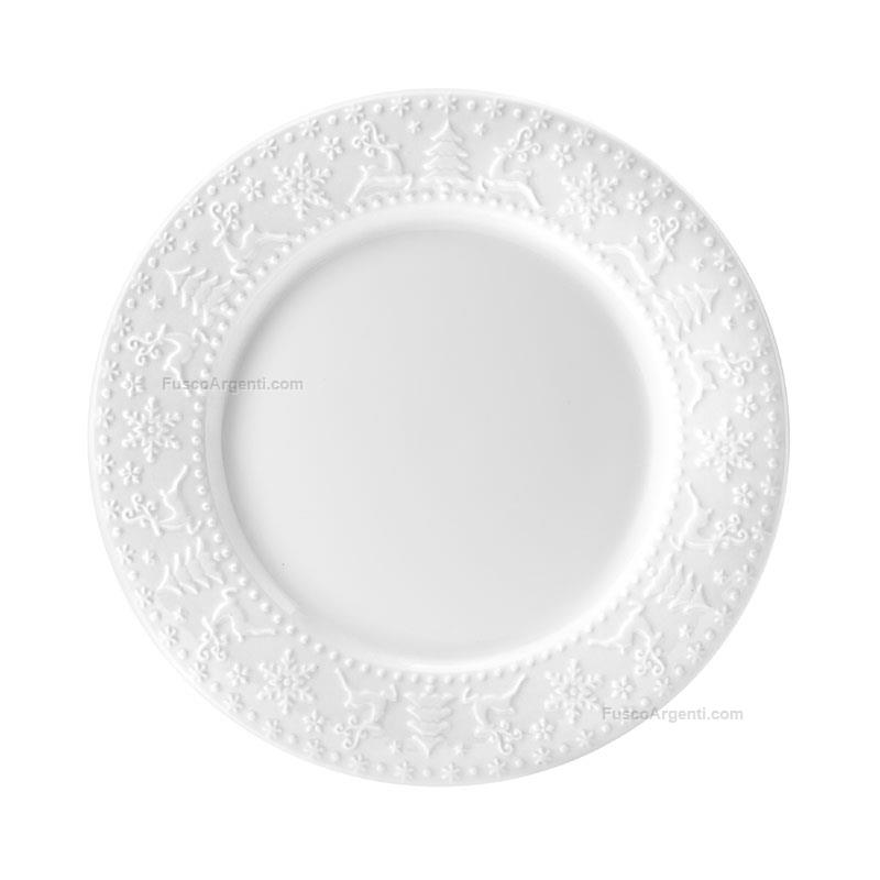 fade christmas side plate xmas white