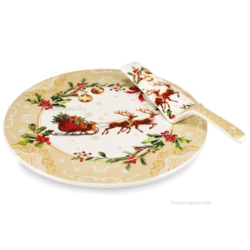 fade christmas piatto torta agrifoglio