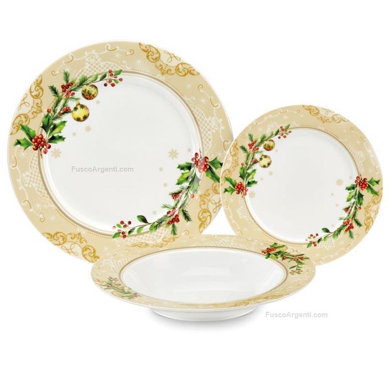 fade christmas servizio tavola agrifoglio
