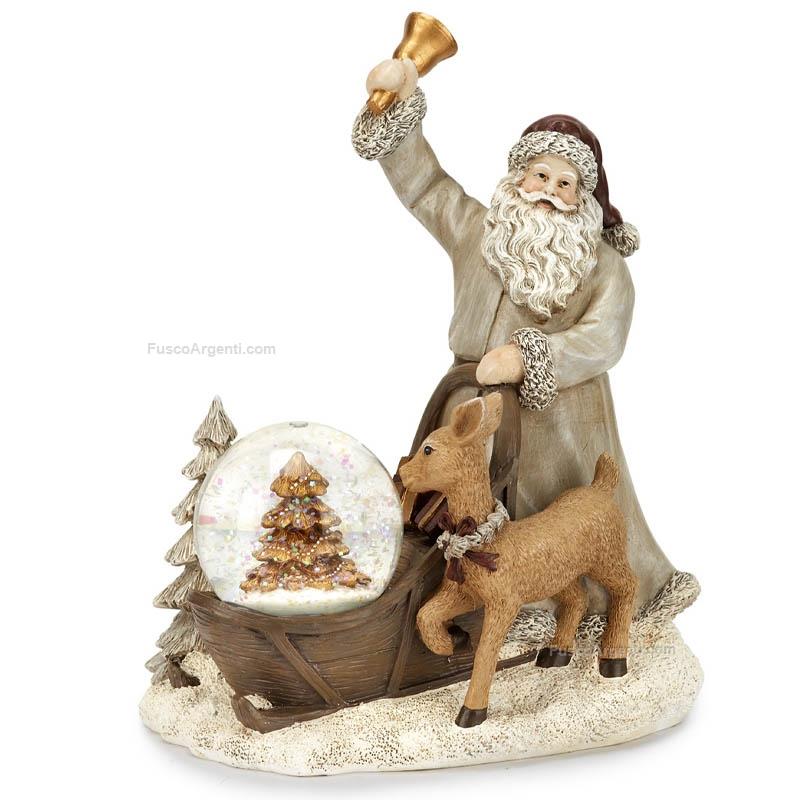 fade christmas snow globe santa claus