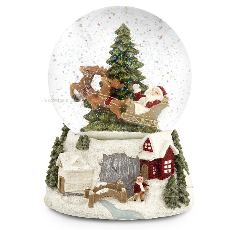 fade christmas snow globe village