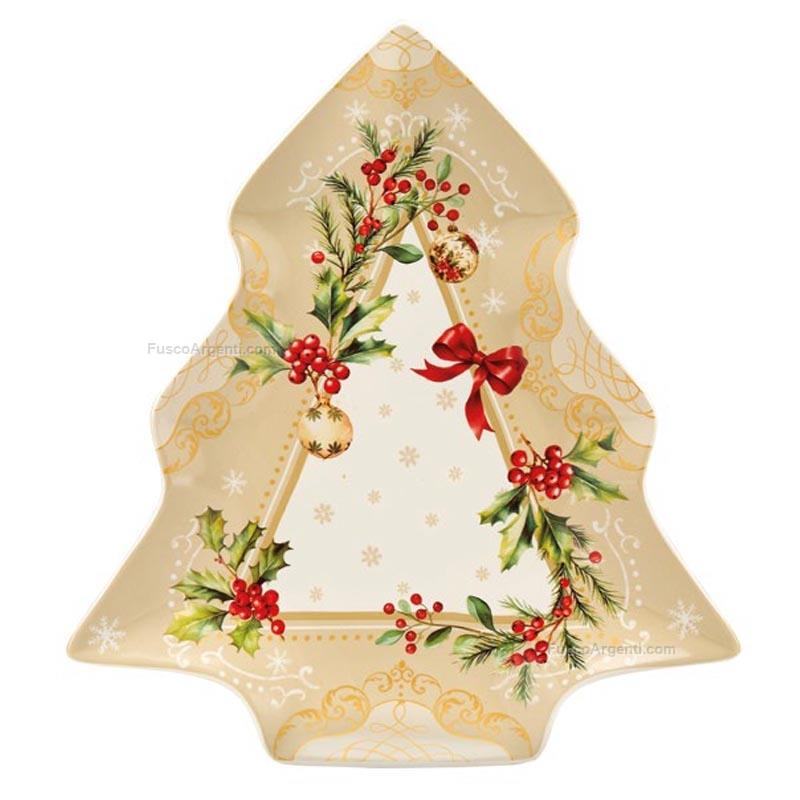 fade christmas vassoio albero agrifoglio
