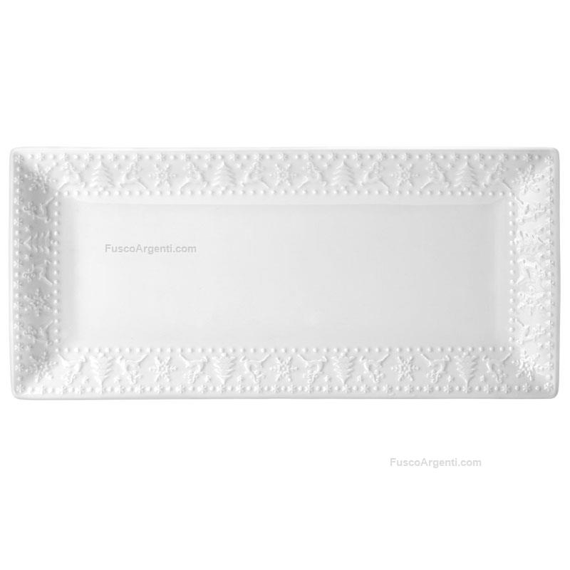 fade christmas rectangular tray xmas white