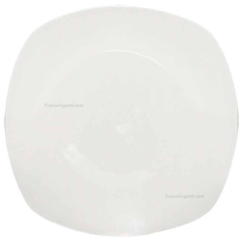 fade serving plate iris white