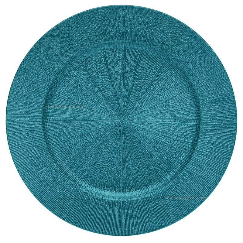 fade charger plate cliff turquoise