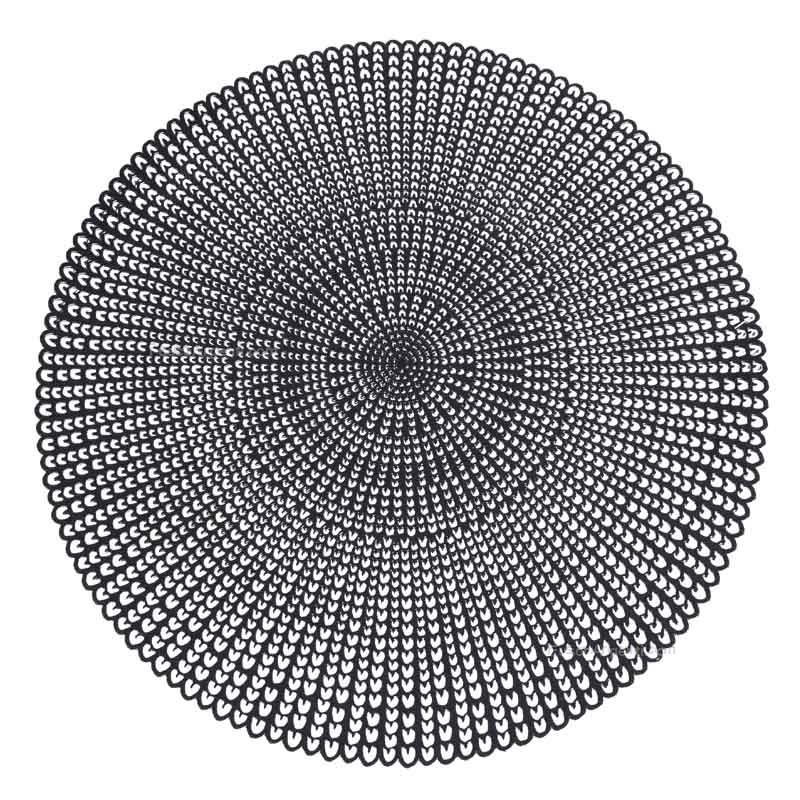fade tablemat round black