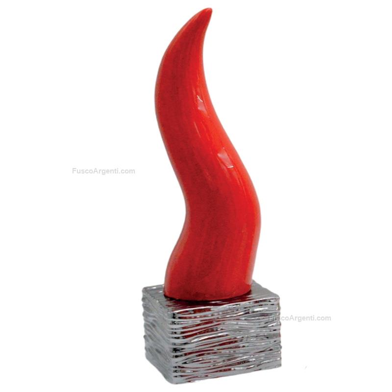 italian gift lucky horn on squared base