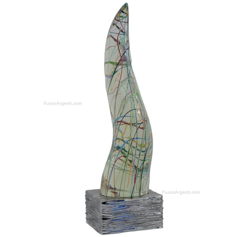 italian gift lucky horn on squared base