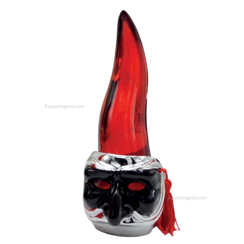 italian gift lucky horn with mask
