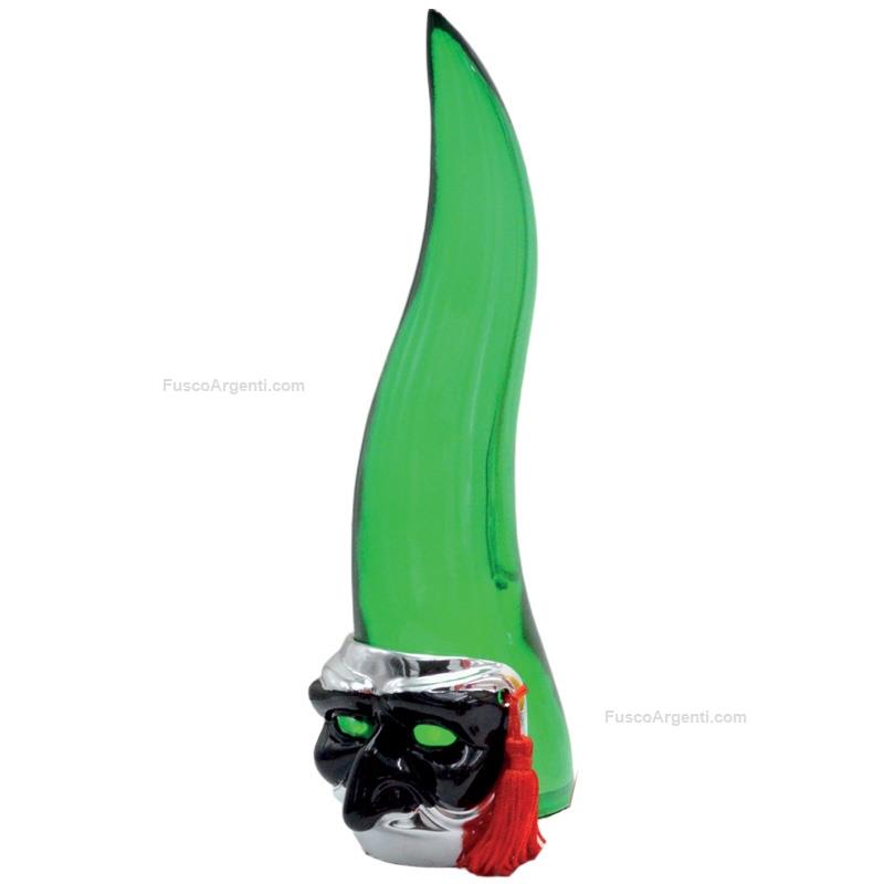 italian gift lucky horn with mask