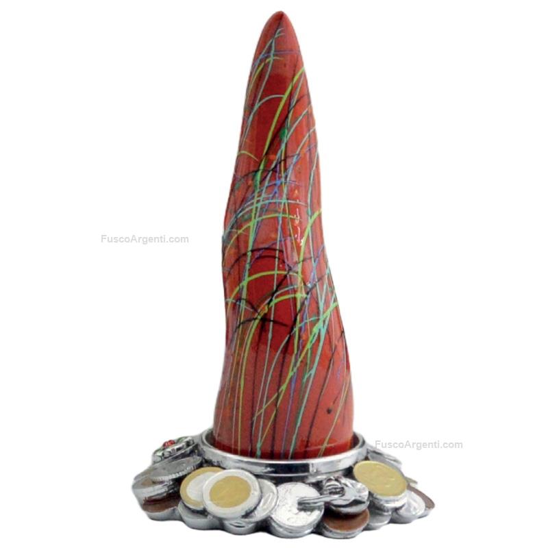 italian gift lucky horn with coins