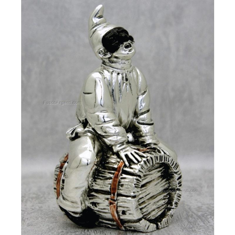 italian gift pulchinello on a barrell