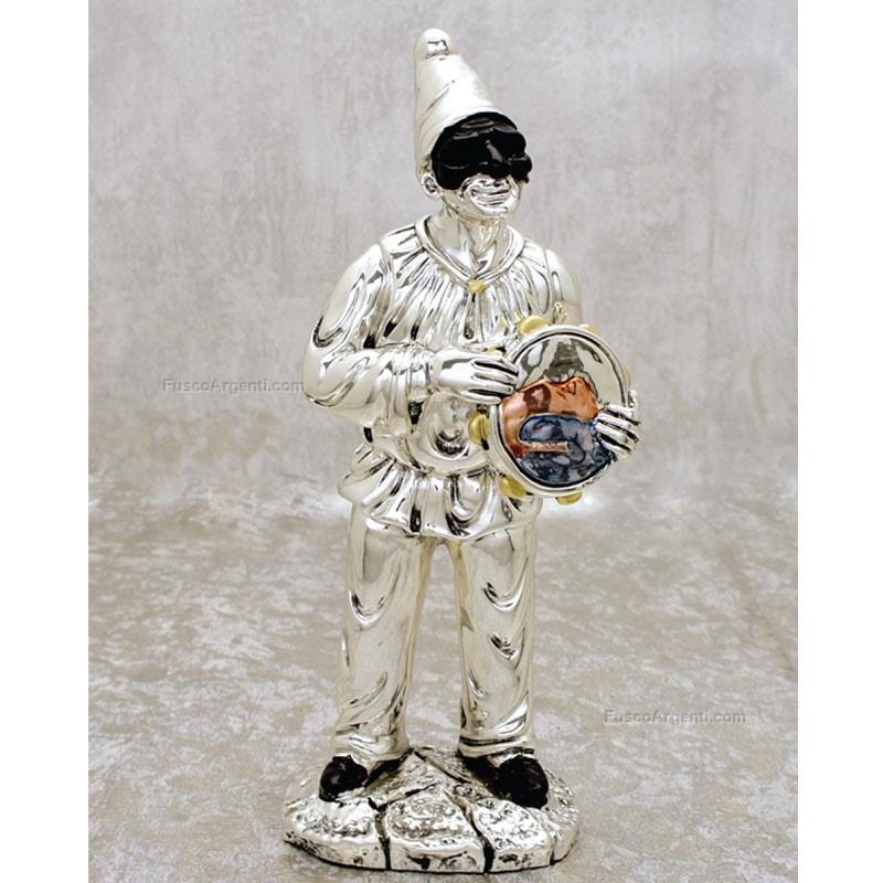 italian gift pulchinello with tambourine