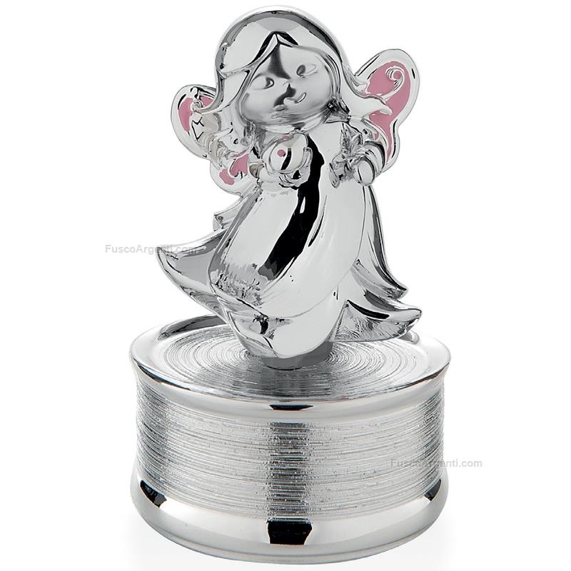 moda argenti silver angel musical box
