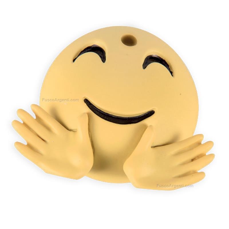moda argenti emoji pendant hugging face