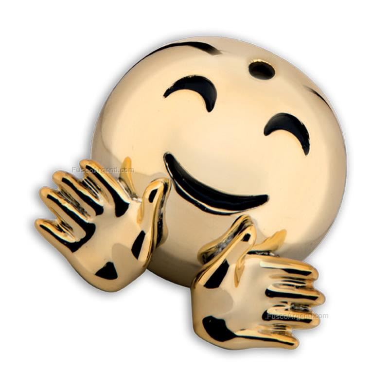 moda argenti emoji pendant hugging face