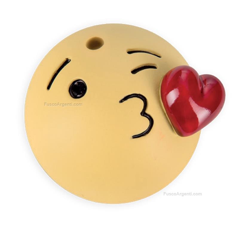 moda argenti emoji pendant blowing kiss