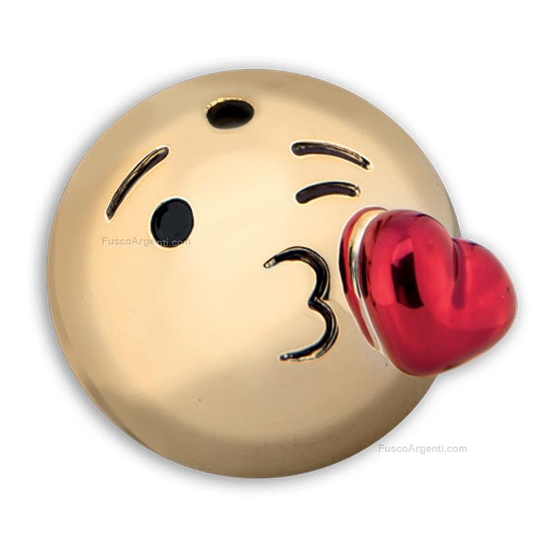 moda argenti emoji pendant blowing kiss