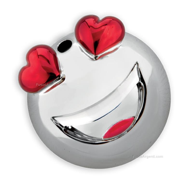 moda argenti emoji pendant heart eyes