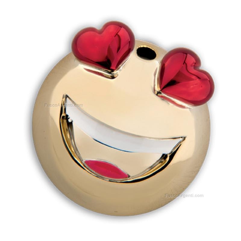 moda argenti emoji pendant heart eyes