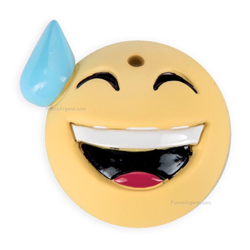 moda argenti emoji pendant smile with sweat