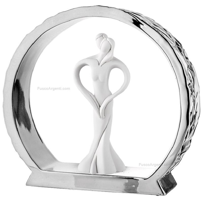 moda argenti hugging couple silver base