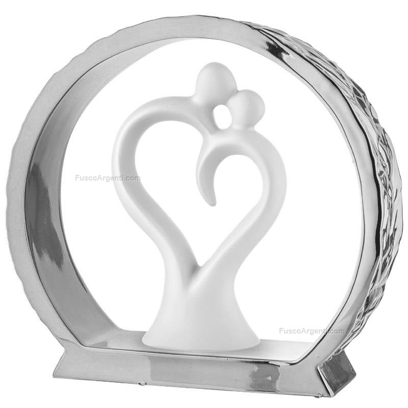moda argenti heart shape couple silver base