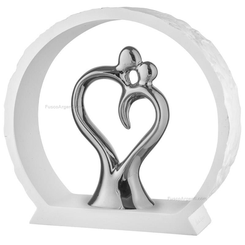 moda argenti heart shape couple white base